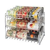 Kitchen Details 3 Tier Can Organizer | Chrome Steel Canned Food Storage Rack | Holds 36 Cans | Space-Saving Pantry & Cabinet Storage Solution | Easy Access to Canned Goods | Freestanding Design