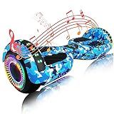 SIMATE Hoverboard, Bluetooth All Terrain Hover Boards with LED Lights and APP Control, Gifts for Kids Adults Girls Boys, for All Ages