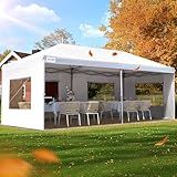 Quictent Privacy 10x20 ft Pop up Canopy with 6 Sidewalls Easy up Canopy Tent Instant Shelter with Windows for Outdoor Event Party