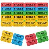 DGBDPACK Raffle Tickets, 800pcs,50/50 Double Ticket,Bold Numbers for Easy Reading, Ticket for Events, Entry, Class Reward (Assorted)