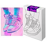 6 Pack 8x10 Sneakers Canvas Coloring | Perfect for Paint & Sip Parties | Fun Party Activity & Favor | Pre-Drawn, Ready-to-Paint Stretched Cotton Canvas Toile (Canvas Only, 6 Pack)