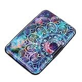 ELFISH Mini RFID Aluminum Wallet Credit Cards Holder Business Card Case Metal ID Case for Men Women (Acolorful)