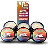 Drip Co Massage Candle - Soy Wax Aromatherapy Candle for Relax Oil Therapy, TikTok Trend, Scented Candles, Spa Essentials - 6 OZ Variety Pack (Caramel Cheesecake, Mango Marg, Strawberries & Creme)