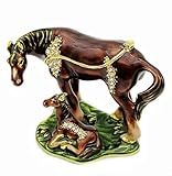 JWT Astyle Thoroughbred Horse Hinged Trinket Boxes Jewelry Box .Horse Figurines Home Decor Gifts for Women