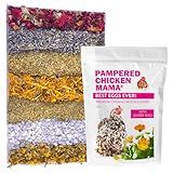 Pampered Chicken Mama Best Eggs Ever! Nesting Herbs for Chickens (10 Ounces) Calcium Supplement for Chickens | Chicken Feed Supplies, Hen Treats for Coops