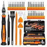 JOREST 40Pcs Small Precision Screwdriver Set (S2 Steel), Magnetic Screwdriver Set with Torx T5 T6 T8, Mini Repair Tool Kit for Macbook, Computer, Laptop, iPhone, PS4 PS5, Xbox, Switch, Glasses, Watch