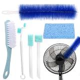 XANGNIER Fan Cleaning Brush Tools Set,6 Pcs Fan Cleaner for Stand up Fan/Desk/Window Exhaust/Box/Oscillating/Standing/Floor/Clip on/Wall/Table/Wall Mount/Pedesta Fan,Bendable Cobweb Duster Remover