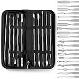 Honoson 10 Pcs Miniature Sculpting Tools Set Mini Stainless Steel Double-Headed Tool for Model and Convert Plastic, Resin and Metal Tabletop War Game Miniatures Models