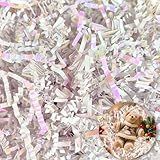 Diamond White Crinkle Paper Filler - 5 oz Crinkle Cut Paper Natural & Odor‑Free White Basket & Box Filler for Bridesmaids Proposal Boxes, Gift Baskets, Easter Baskets, Bags Decoration and Cookie Kits