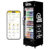 HAHA AI Smart Open-Front Vending Machine - 245-Capacity Commercial Refrigerated Unit for Offices/Schools/Gym, with Contactless Payment, AI Visual Recognition & App Management US360