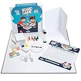 Create Your Own Board Game Set – DIY Kit with Blank Game Board, Game Pieces, Blank Cards, Dice, Spinner, Rulebook, Sand Timer – Build Your Own Game Kit - Deluxe Edition