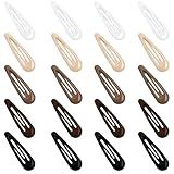 GKETN Snap Hair Clips for Women Water Drop Non Slip Hair Barrettes Heavy Coated Metal Hair Clips Accessory Mixed Color 20 PCS 1.89"