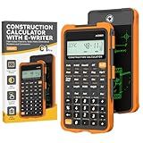 Construction Calculator with Writing Tablet Industrial & Scientific ROATEE Engineering Calculator for Contractor, Concrete Pocket Feet-inch-Fraction Calculators for Carpenter, Framer, Remodeler