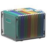 samstar Hanging File Organizer, Mesh File Folder Organizer File Crate File Cabinet Inserts Storage Box, Letter Size