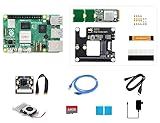 Raspb Pi 5 AI Kit, Including PI5-8GB Board, Hailo-8 M.2 AI Accelerator Module, PCIe to M.2 HAT+, PI5-IMX219-77 Camera, 64GB TF Card, Pi5 Cooler, Cables and Other Accessories Items (PI5-8GB AI Kit B)