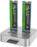 MAIWO K3016CL M.2 SATA/NVMe Docking Station, 10Gbps USB-C SSD Duplicator with SD Express Slot, One-Key Offline Clone, Dual M.2 SSD Reader & Writer, System Disk Migration Tool