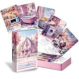 PERBDEAL Dreamy Home Fortune Reading Oracle Card, Premium Pink Foil Edges. for Love & Career Readings,Karmic Situation for Love & Relationships,Love Message Oracle Deck for Beginners