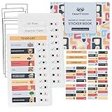 CRAFTYCOO Magnetic Checklist Chore Board with Chore Sticker Book, Chores Chart for Kids, Set of 2 Magnetic Customizable Chore Charts with Insert Paper and 212 Stickers, Chore Chart for Multiple Kids