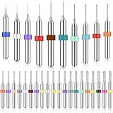 Shank Tungsten Carbide Micro Drill Bits Set, Tungsten Steel PCB Print Circuit Board Flute CNC Router Bits for Rough Stone Print Circuit Board Jewelry Engraving (30 Pcs, 0.1-3.0 mm)