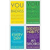 You Are a Badass Series 4 Books Collection Set by Jen Sincero (You Are a Badass, You Are a Badass at Making Money, You Are a Badass Every Day & Badass Habits)
