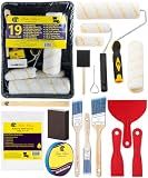 Bates- Paint Roller Kit, 19 pcs, Roller Set with Microfiber Sleeves & Frame