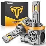 Termitor Latest H11/H9 Bulbs, 40,000LM 900% Ultra-Brightness, Real 1:1 Halogen Mini Size, 10-Year Extended Lifespan, 6500K White Illumination for Automotive H11 Fog Lights, Plug and Play, Pack of 2