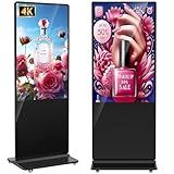 YCKJNB 55 inch Indoor Digital Signage,CMS Software,4K UHD LCD Screen IPS Floor Standing Digital Kiosks Interactive Displays with WiFi HDMI/USB Input Auto AD Player, Android OS Black