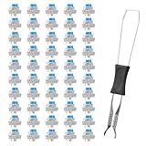 45 PCS Mechanical Keyboard Switches 3 Pin Blue Clicky Switches Dustproof Keyboard Clicker Keys Replacement for Gaming Keyboards