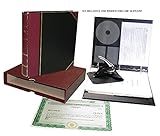 Corpkit Customized Royal Corporate Kit Deluxe with Printed Minutes & Bylaws/Operating Agreement, Heavy-Duty Burgundy & Black Binder, Slipcase, Corporate Seal, Certificates with Stubs-(Corporation)