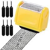 Identity Theft Protection Roller Stamps - Confidential Roller Stamp Including 6-Pack Refills, Anti Theft, Privacy & Security Stamp, Designed for ID Blackout Security