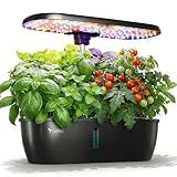 LETPOT Hydroponics Growing System, 12 Pods Indoor Herb Garden Kit with 24W LED Grow Light, 5.5L Water Tank & 16" Adjustable Height, Smart Indoor Gardening System for Kitchen, Home & Gift