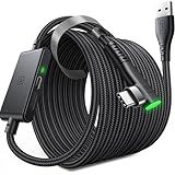 INIU Link Cable with Charging [16ft] for Meta Quest 3s Oculus Quest 3 Quest 2/Pro, Pico 4, PC VR, Steam VR, USB 3.0 High Speed Data Cable, USB C Charger Cord for VR Headset Accessories