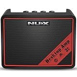 NUX Mighty Lite BT MKII Guitar Amp, 3W Electric Guitar/Bass Amplifier with Clean/Overdrive/Distortion Channel，7 Presets，512 Samples IR, Built in Drum Machine, Desktop Amplifier with Bluetooth