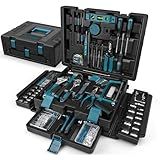 Sundpey 379-PCs Home Tool Kit - Portable Complete Household and Auto Repair Tool Set - Hand General Basic Tool Box Storage Case with Drawer - Full Basic Toolkit for Handyman & Diyer & Homeowner