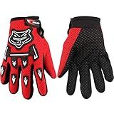 Frienda Motorcycle Gloves Riding Dirty Bike Gloves Racing Winter Power Sports Supplies for Riding Cycling Hiking Outdoor(Red,7.09 x 3.55 Inches)