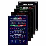 Trading Chart (Set of 5) Posters, 350 GSM Candlestick Pattern Cheat Sheet, Trade Setup Kit for Stock, Forex and Crypto Market (30 x 21 CM, Unframed)