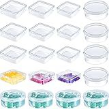 20 Pcs Clear Board Game Tokens Storage Containers Trays Clear Plastic Beads Storage Containers Box Assorted Sizes Storage Boxes Game Components with Lids Pieces, Dice, Tokens, Beads