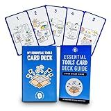 The Mental Wellness Space - My Essential Self-Care Tools Card Deck, Mindfulness Cards for Promoting Mental Coping Skills & Calm, Resilience Building for Men/Women, 1 Deck/52 Pieces with Guidebook