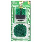 Household Kitchen Cleaners - Kitchen Cleaning Supplies - Cast Iron Skillet Scrubber - Pots and Pans Scrub Brush - Stovetop Cleaner - Oven Rack Shiner - Sink Scrubbing Brush Kit - Table Cleaning Tool