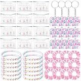 Shinylin 48 Pcs Ballet Dance Gift Bulk Include Dance Clay Bracelet Keychain Ballerina Makeup Bag Pink Hair Scrunchie for Women Dancer Team Prizes Ballet Recital Ballerina Birthday Party Favors Gifts