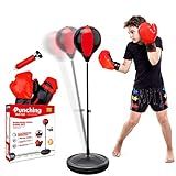 Punching Bag for Kids, 3-12 Adjustable Boxing Equipment with Boxing Gloves, Boxing Set as Boys & Girls Toys Gifts