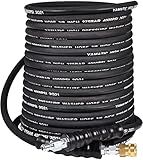 YAMATIC 3/8" Kink Resistant Pressure Washer Hose 50FT, Swivel 3/8" Quick Connector, 4000 PSI High Durability Cold Hot Water Max. 212°F, Fit Most Residential and Commercial Pressure Washer
