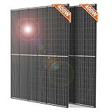 DOKIO 800W (2×400W) Mono Solar Panels 12/24V, 3 m Leads per Panel for Garden/Yard - Home/Backyard Shed or Cabin, Off-Grid 12V—Use Parallel for Stable Output, Fewer Joints, Quick Setup