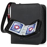 GEAoffice Small 1 Pocket Trading Card Binder, 80 Pockets Mini Card Album Book with 40 Removable Sleeves, 80 Top Loading Pockets Binder for TCG, MTG, Black