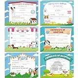 Dunzoom 24 Pcs Dog Adoption Certificates Adopt Puppy Certificate for Puppy Parties & Pet Adoption Centers 11 x 8.5 inches
