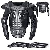 StarknightMT Upgraded Kids Motorcycle Armor Suit Teen Dirt Bike Gear Riding Protective Set for Cycling, Skateboarding, Skiing, Skating, Off-Road (Black)