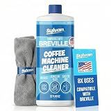 Descaling Solution Compatible with Breville | Free Cleaning Cloth | 12 Month Supply | Made in the USA | Descaling Kit for all Breville Machines | 32 Oz | Coffee Machine Cleaner and Decalcifier