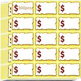 300 PCS Removable Garage Sale Price Stickers, 3"x2" Price Stickers for Yard Sales, Flea Markets, County Fairs & Retail Use, Pricemarker Labels, Colours Round Price Tags