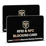 SaiTech IT 2 Pack RFID Blocking Card for Credit Debit ID Card, Black