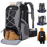 NUBILY 50L Hiking Backpack Waterproof Camping Backpack for Men Women with Rain Cover Lightweight Hiking Daypack Outdoor Travel Dackpack